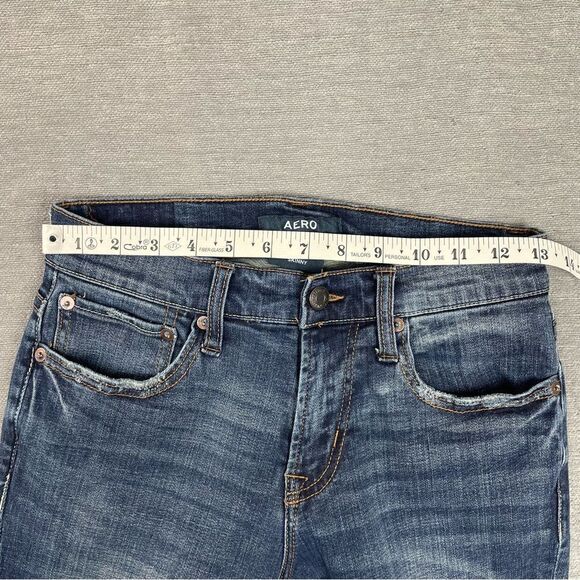 Aeropostale Distressed Denim Skinny Stretch Jeans Women’s Size 27/28 - Picture 5 of 9